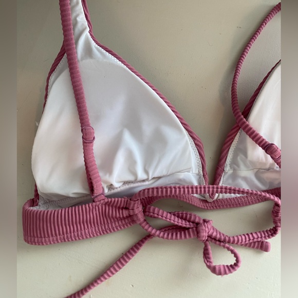 Pink ribbed push up bikini top - Picture 5 of 8
